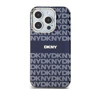 Etui DKNY pour iPhone 15 6.1 bleu étui rigide IML Mono & Stripe MagSafe