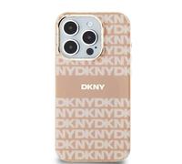 Etui DKNY pour iPhone 15 6.1 rose étui rigide IML Mono & Stripe MagSafe