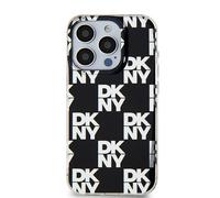 Étui DKNY pour iPhone 15 Plus 6.7 noir étui rigide IML Checkered Mono Pattern