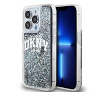 Étui DKNY pour iPhone 15 Pro 6.1 noir étui rigide Liquid Glitter Big Logo