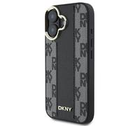 Étui DKNY pour iPhone 16 Plus 6.7 noir étui rigide Checkered Pattern Magsafe