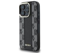 Coque pour iPhone 16 Pro Compatible MagSafe Motif à Carreaux Ultra-Chic Noir