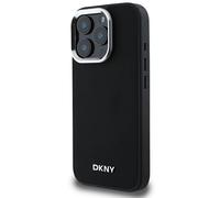 Étui DKNY pour iPhone 16 Pro Max 6.9 noir étui rigide Plain Silver Logo MagSafe
