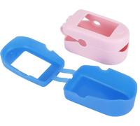 Étui D'oxymètre En Silicone Portable,2 Pièces,Protège L'oxymètre De La Casse,Adapté Aux Voyages,Petit Et Léger (Bleu + Rose)