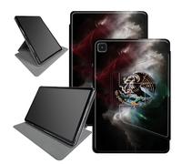 Étui drapeau du Mexique pour Samsung Galaxy Tab A7 Lite 8,7" version 2021 (modèle : SM-T220/T225/T227), support pliable rotatif à 360 degrés, plusieurs angles de vue avec mise en veille/réveil