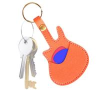 Étui du porte-pic de guitare, sac de choix de guitare, Porte-cueillette de guitare en cuir avec clés de clés, Piste de cuir d'organisateur de plectrum portable pour musiciens, joueurs de musique