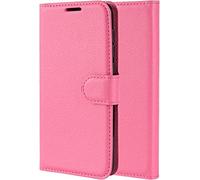 Étui du téléphone pour iPhone 14/14 plus / 14 Pro / 14 Pro Max, Flip Shockproof Anti-Slip Portefeuille Boîte PU Cuir Pu Stand Magnetic Folio Pumper Protective Téléphone (Couleur: Rose Rouge, Taille: