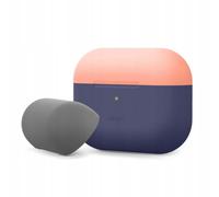 Étui Duo Elago pour AirPods Pro en pêche et gris moyen + denim indigo