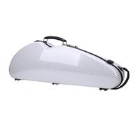 Étui Dur de Violon en Fibre de Carbone, Hygromètre à Double Sangle Blanc Couleur, pour 4/4 Boîte de Violon Pleine Grandeur avec Verrouillage codé, Boîtier Lumineux Fort de 1,9 Kg