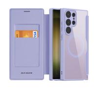 Étui Dux Ducis Skin X Pro En Cuir Pour Samsung Galaxy S23 Ultra 5g, Compatible Magsafe, Violet
