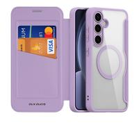 Étui Dux Ducis Skin X Pro En Cuir Pour Samsung Galaxy S25+ 5g, Compatible Magsafe, Violet
