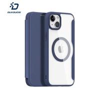 Etui Dux Ducis Skin X Pro Magnétique Flip Iphone 15 Plus Magsafe Bleu