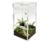 Étui en acrylique - 5,91 pouces, Cage pour sauteurs, acrylique | Aquarium Perr Reptiles, Terrarium avec couvercle coulissant pour Geckos, Tortues, Grenouilles, Crabes, Mini Display Peer Eco