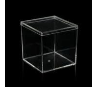 Étui en acrylique avec poignée robuste pour présentation de bijoux et distribution de cadeaux lors de réunions ou fêtes (19,5 x 19,5 x 19,5 cm)