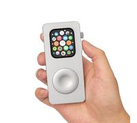 Étui en alliage d'aluminium pour Apple Watch Series 7/8/9 45 mm - Transformez votre Apple Watch en smartphone, coque de protection rétro en métal style iPod avec molette de défilement (argent, 45 mm
