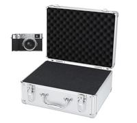 Étui en aluminium robuste, sac de voyage rigide étanche, étui de documents en aluminium - Boîte de rangement de voiture en éponge intégrée avec verrouillage de sécurité multifonctionnel pour hommes, a