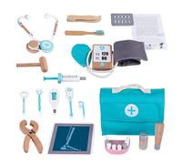 Étui En Bois Pour L'Éducation Des Médecins, Jeu De Rôle, Ensemble De Jouets De Simulation, Stéthoscope Otoscope Et Dentiste Infirmière Miroir, Cosplay