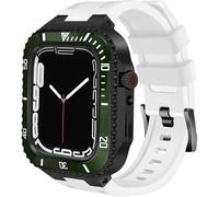Étui en céramique avec kit de modification de bande ， pour 8 7 45 mm Ensemble de modernisation de sangle de silicone en acier inoxydable en métal 45 mm ， pour la série IWatch 6 SE 5 444 mm