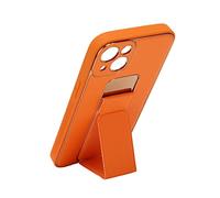 Étui en Cuir à Cadre en Métal Complet pour 13, Couvercle Anti-goutte avec Support de Pliage pour une Utilisation Pratique, Bracelet (ORANGE)