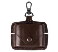 Étui en Cuir Antichoc Pour Sony WF-1000XM6, Étui Protection Complète Avec Mousqueton, Fin Et Flexible, Étui Casque en Bleu Foncé (Dark Brown)