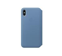 Apple iPhone Xs Max Étui - cuir véritable - étui à rabat - bleu