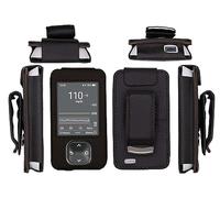 Étui en cuir avec film protecteur d'écran inclus pour récepteur Dexcom G7/G6 Marron