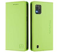 Étui en cuir compatible avec ZTE Blade A52 Lite Étui portefeuille en cuir de qualité supérieure pour ZTE Blade A52 Lite (vert gazon)
