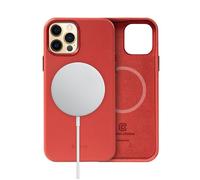 Étui en cuir - Crong - Essential Cover Magnetic - iPhone 12 Pro Max - Rouge - Aimanté - Semi-rigide
