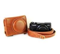 Etui en cuir de protection pour Canon PowerShot G7X MarkII - Brun G