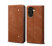 Étui En Cuir Horizontal En Denim Pour Redmi A5 4g / Poco C71, Brun