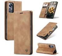 Étui En Cuir Horizontal Multifonction Pour Xiaomi 12/12x, Brun