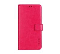 Étui En Cuir Horizontal Pour Xiaomi Poco F3 Avec Support Et Emplacements Pour Cartes, Rose Rouge