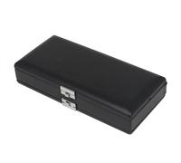 Étui en cuir noir Portable for roseaux de hautbois, Double couche, peut contenir 20 pièces, porte-anches, d'instruments musique Étui à anches de hautbois