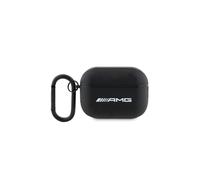 Étui en cuir pour AirPods Pro 2 AMG, logo blanc et noir