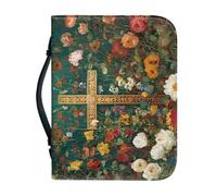 Étui en cuir pour Bible avec fermeture éclair organiseur de livres sac à main pour aller à l'église pour Pâques pour les déplacements quotidiens