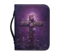 Étui en cuir pour Bible avec fermeture éclair organiseur de livres sac à main pour aller à l'église pour Pâques pour les déplacements quotidiens