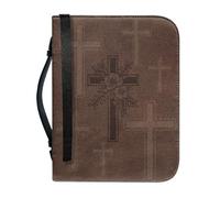 Étui en cuir pour Bible avec fermeture éclair organiseur de livres sac à main pour aller à l'église pour Pâques pour les déplacements quotidiens