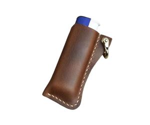 Étui en Cuir pour Briquet - Protection de électronique avec Porte-clés Étui de Protection en Cuir Crazy Horse | Rangement pour Briquet électronique, Porte-clés, Portable, Housse de Pro