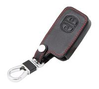 Étui en Cuir pour e Voiture 2 Boutons Protection télécommande Automatique étui Porte-clés pour Toyota Land Cruiser Prado Corolla Prius Ractis Wish Aqua Vitz Highlander