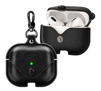 Étui en cuir pour écouteurs Airpods Pro avec porte-clés, housse de protection en cuir de qualité supérieure, portable, résistant aux chocs, pour Apple AirPods Pro 3e génération 2019