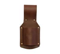Étui en cuir pour hache et support de marteau pour l'extérieur, étui de taille portable avec boucle en métal, pochette à outils compacte pour haches et marteaux en bois (marron)