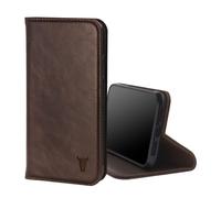 étui en cuir pour iPhone 11 (avec fonction de support) - Marron foncé