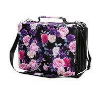 Étui en cuir pour marqueurs 168/224 emplacements avec bandoulière - Grand support de marqueurs multicouches - Sac de transport pour pinceaux de peinture, étudiants, dessin, Toile en couleur, 168 holes