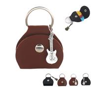 Étui en cuir pour médiators de guitare, porte-clés, médiators, clés, étui C-ase, pour instruments de musique, G-uitar et basse