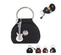 Étui en cuir pour médiators de guitare, porte-clés, médiators, clés, étui C-ase, pour instruments de musique, G-uitar et basse