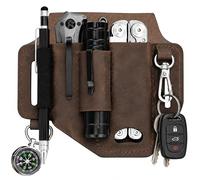 Étui en cuir pour outils multifonctions EDC pour le travail et un usage quotidien, étui Leatherman, organiseur de poche EDC pour lampe de poche et outil multifonction, cadeaux pour homme, étui en cuir