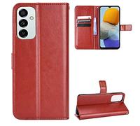 Étui en cuir pour Samsung Galaxy M13 4G, étui portefeuille à rabat en cuir pour Samsung SM-M135M/DS Galaxy M13 4G / SM-M135F/DSN/SM-M236B/DS Galaxy M23 5G / SM-M236Q/DS Marron