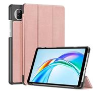 Étui en Cuir PU à Trois Volets for Tablette Huawei Honor Pad X7 8,7 Pouces JMS-W09/JMS-L09 2025, étui Rigide avec Support Intelligent(Rose Gold)
