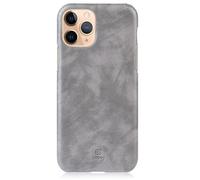 Étui en cuir PU - Crong - iPhone 11 Pro Max - Gris - Semi-rigide - Design élégant