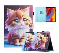 Étui en cuir PU Flip pour Lenovo Tab M11 - Protection Cover avec Portefeuille et Support - Chat Jaune